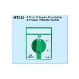 Metop MT050 16A 4 Fazlı Voltmetre Komütatörü