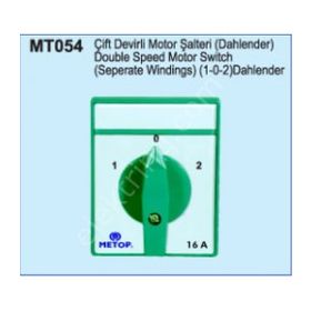 Metop MT054 16A Çift Devirli Motor Şalteri