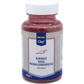Metro Chef Kırmızı Yağ Bazlı 25 gr Gıda Boyası