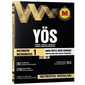 Metropol Yayınları - YÖS Matematik 1 Başlangıç Seviyesi Konu Özetli Soru Bankası