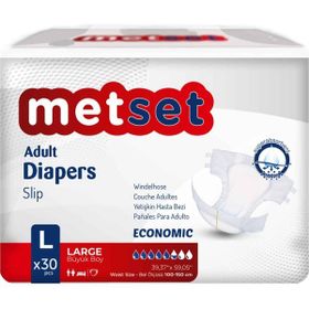 Metset Bel Bantlı Ekonomik 5.5 Damla Large 30 Adet Yetişkin Hasta Bezi