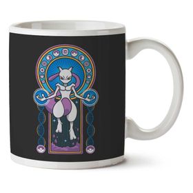 Mewtwo Stained Glass Pokemon Baskılı Kupa