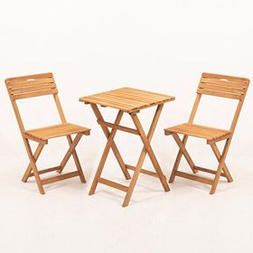 Meya Dekor MYB01 Bistro Set 2+1 Katlanabilir Masa Sandalye Takımı