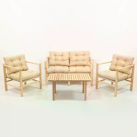 Meya Dekor MYG01 Krem Gloria Set 3+1 Bahçe Balkon Oturma Grubu