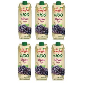 Meysu %100 1 lt Üzüm Suyu (6 adet)