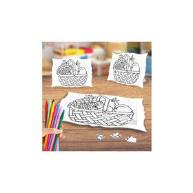 Meyve Dolu Sepet Boyama Puzzle Tablo
