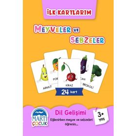 Meyveler ve Sebzeler - İlk Kartlarım - Martı Çocuk Yayınları