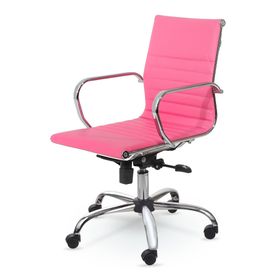 Mezura Ofis Air Chrome Pembe Ofis Çalışma Koltuğu
