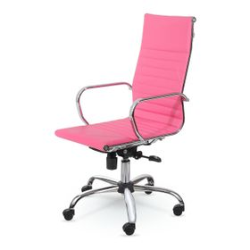 Mezura Ofis Air Chrome Pembe Ofis Çalışma Koltuğu