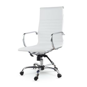 Mezura Ofis Beyaz Chrome Yönetici Koltuğu