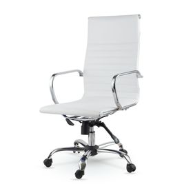 Mezura Ofis Beyaz Chrome Yönetici Koltuğu