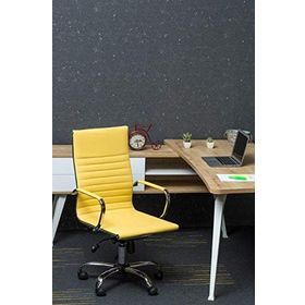 Mezura Ofis Sarı Chrome Yönetici Koltuğu