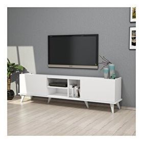 Mezza 1320 Elegante 180 cm Beyaz Tv Ünitesi