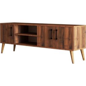 Mezza 1582 Ürgüp Rengi Exxen 150 cm Ahşap Ayaklı Tv Ünitesi