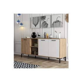 Mezza 1634 180 cm Beyaz Aurora Metal Ayaklı Modern Konsol