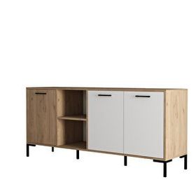 Mezza 1634 180 cm Beyaz Aurora Metal Ayaklı Modern Konsol