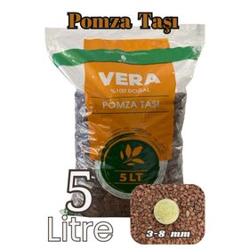 MF Botanik Kırmızı Pomza Taşı 3-8 mm 5 lt Volkanik Ponza Lav Taşı