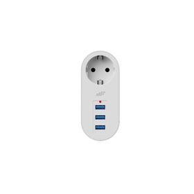 MF Product 0672 Beyaz 3 USB'li Akım Korumalı Priz