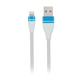 MF Product Jettpower 0054 1 m Beyaz Metal Başlıklı Örgülü 2.1A Lightning Hızlı Şarj Kablosu