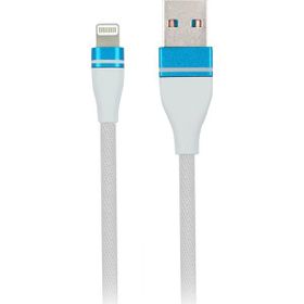 MF Product Jettpower 0054 1 m Beyaz Metal Başlıklı Örgülü 2.1A Lightning Hızlı Şarj Kablosu