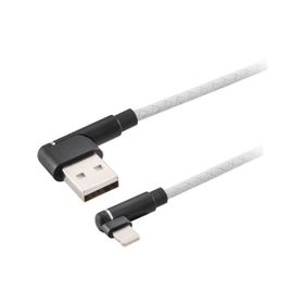 MF Product Jettpower 0062 1 m Beyaz Silikon L Tipi 2.1A Lightning Hızlı Şarj Kablosu