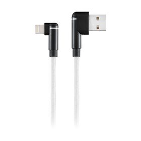MF Product Jettpower 0062 1 m Beyaz Silikon L Tipi 2.1A Lightning Hızlı Şarj Kablosu