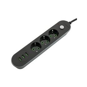 MF Product Jettpower 0366 Siyah 3 Socket 3 USB Uzatma Kablosu
