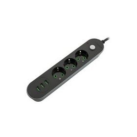 MF Product Jettpower 0366 Siyah 3 Socket 3 USB Uzatma Kablosu
