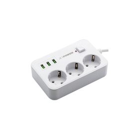 MF Product Jettpower 0370 Beyaz 3 Socket 3 USB Uzatma Kablosu