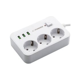 MF Product Jettpower 0370 Beyaz 3 Socket 3 USB Uzatma Kablosu