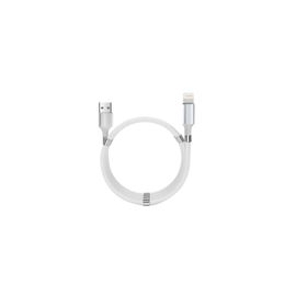MF Product Jettpower 0597 1 m Beyaz Mıknatıslı Sarma Lightning Şarj Kablosu