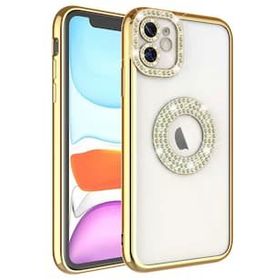 Mhd Tech Apple iPhone 11 Kamera Korumalı Taş Süslemeli Arkası Şeffaf Asya Kapak Kılıf