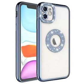 Mhd Tech Apple iPhone 11 Kamera Korumalı Taş Süslemeli Arkası Şeffaf Asya Kapak Kılıf