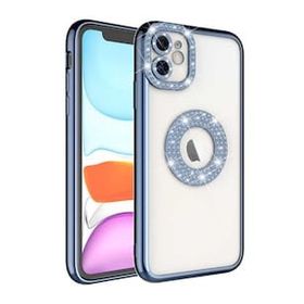 Mhd Tech Apple iPhone 11 Kamera Korumalı Taş Süslemeli Arkası Şeffaf Asya Kapak Kılıf