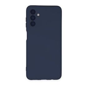 Mhd Tech Samsung Galaxy A04S Nano içi Kadife Silikon Lacivert Kılıf