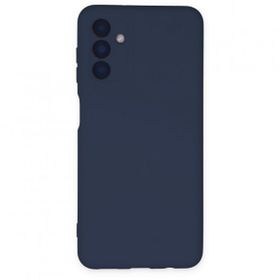 Mhd Tech Samsung Galaxy A04S Nano içi Kadife Silikon Lacivert Kılıf