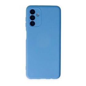 Mhd Tech Samsung Galaxy A04S Nano içi Kadife Silikon Mavi Kılıf