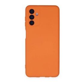 Mhd Tech Samsung Galaxy A04S Nano içi Kadife Silikon Turuncu Kılıf