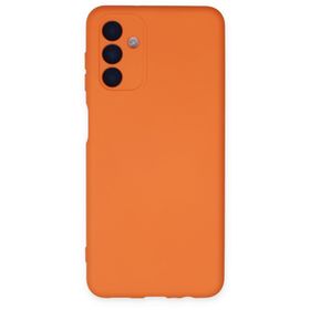 Mhd Tech Samsung Galaxy A04S Nano içi Kadife Silikon Turuncu Kılıf