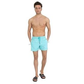 Miami Beach 301 Mint Mavi Düz Erkek Şort Mayo