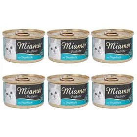 Miamor 6 Lı Paket Pastete Ton Balıklı 85 gr Yetişkin Kedi Konserve Maması