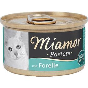 Miamor 85 gr 12 Adet Pastete Alabalıklı Yetişkin Kedi Konservesi