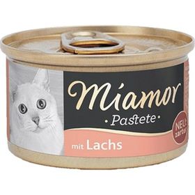 Miamor 85 gr 12 Adet Pastete Somonlu Yetişkin Kedi Konservesi
