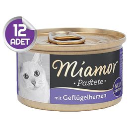 Miamor 85 gr 12 Adet Pastete Yürek Etli Yetişkin Kedi Konservesi