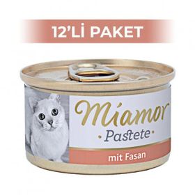 Miamor 85 gr x 12 Adet Pastete Sülünlü Tahılsız Kedi Konservesi
