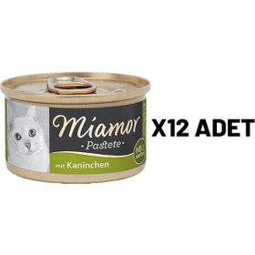Miamor 85 grx12 Adet Pastete Kedi Tavşanlı