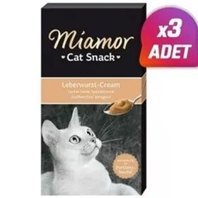 Miamor Cream 6x15 gr 3 Adet Ciğerli Kedi Ödülü