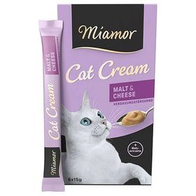 Miamor Cream Malt Mayası ve Peynirli Ek Besin 6x15 gr Kedi Ödülü