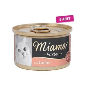 Miamor Pastete 6x85 gr Somonlu Tahılsız Kedi Konservesi