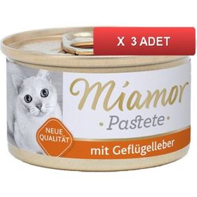 Miamor Pastete Ciğerli 3x85 gr Yetişkin Kedi Konserve